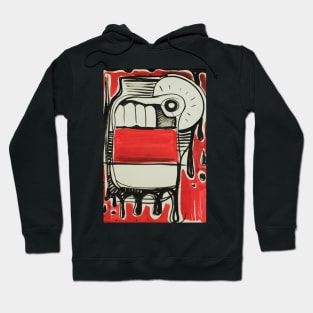 Abstract red and black illustration Hoodie